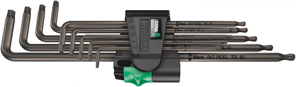 картинка 967/9 TX XL 1 TORX® Набор Г-образных ключей, цинковое фосфатирование, удлиненный WERA 05024460001 — WERA.MOSCOW